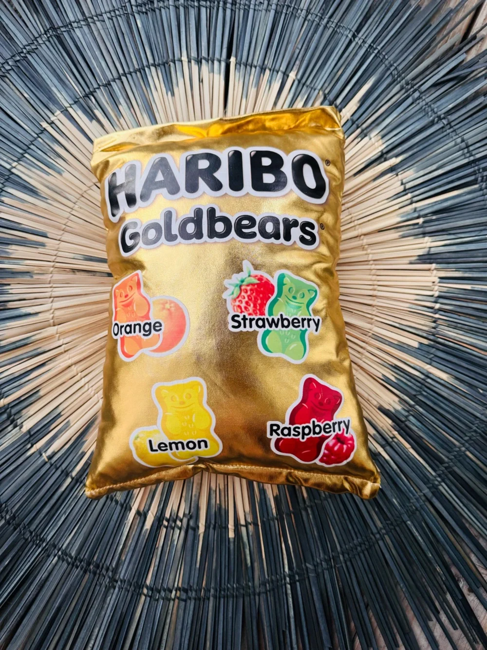 Iscream x Haribo Goldbears Gummy Bear Pillow Plush Bag